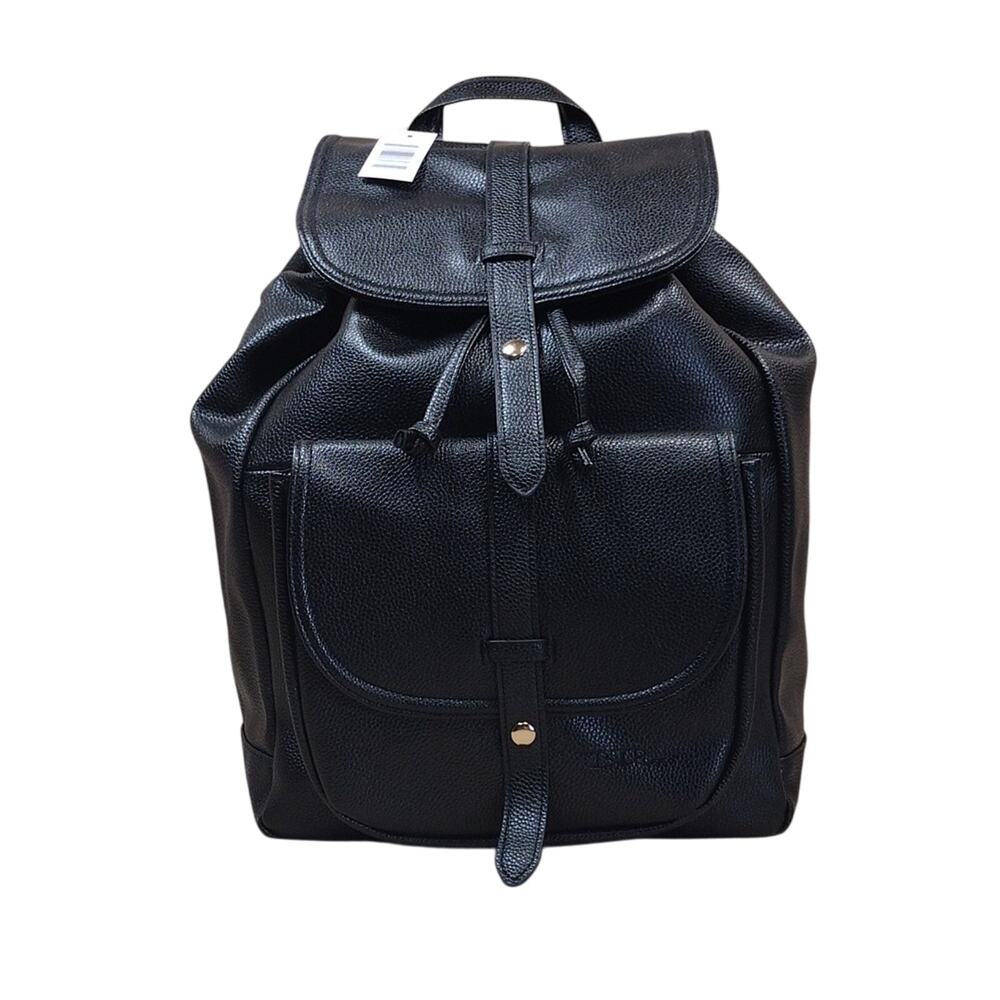 Black faux leather Backpack